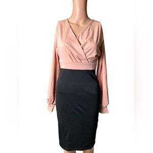 GRACE KARIN womens bodycon pencil form fitting long sleeve dress size XS NWT